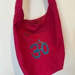 Pre-owned Pink Embroidered Tote Bag